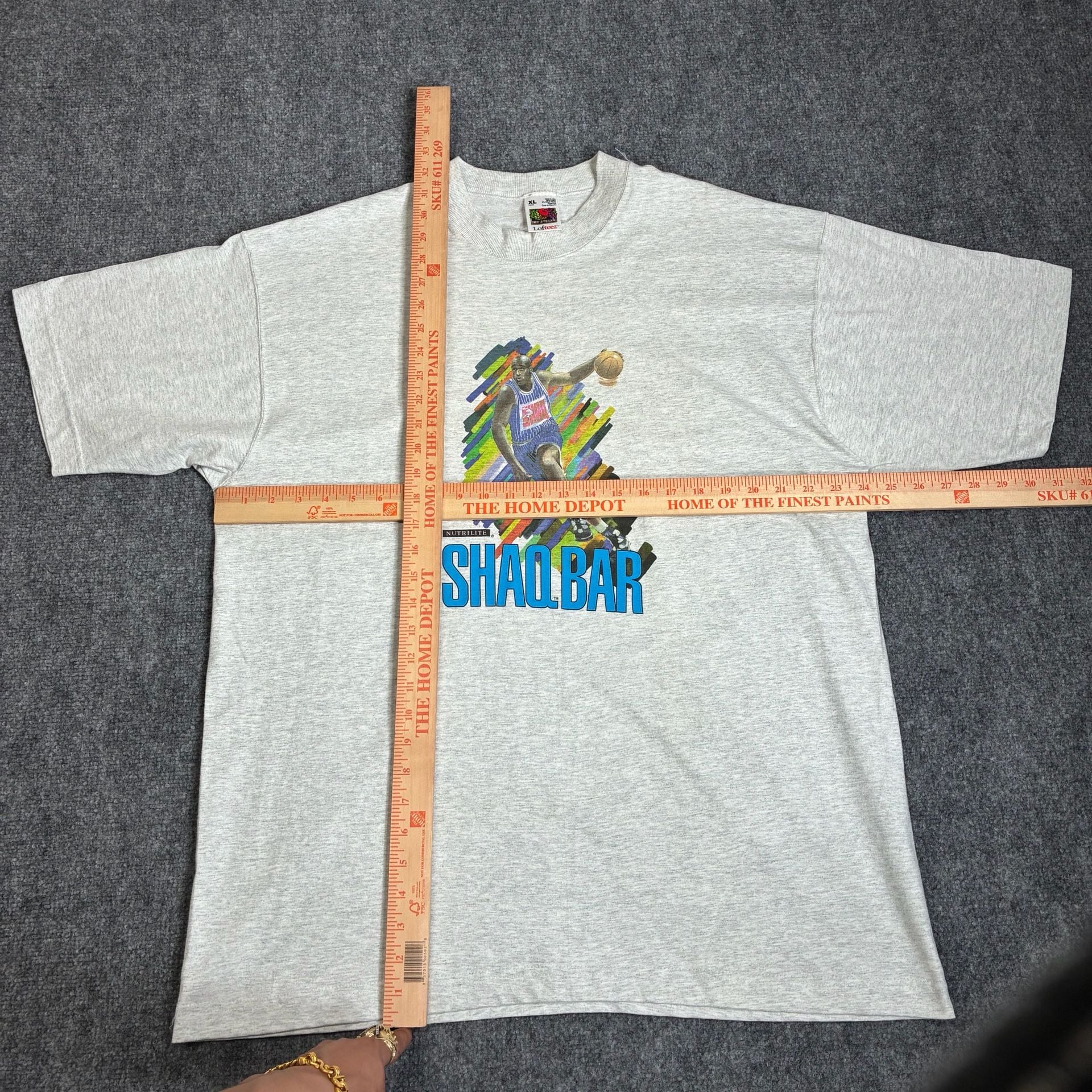 Vintage 1995 Shaquille O'Neal Shaq Bar Nutrilite Graphic T-Shirt 15