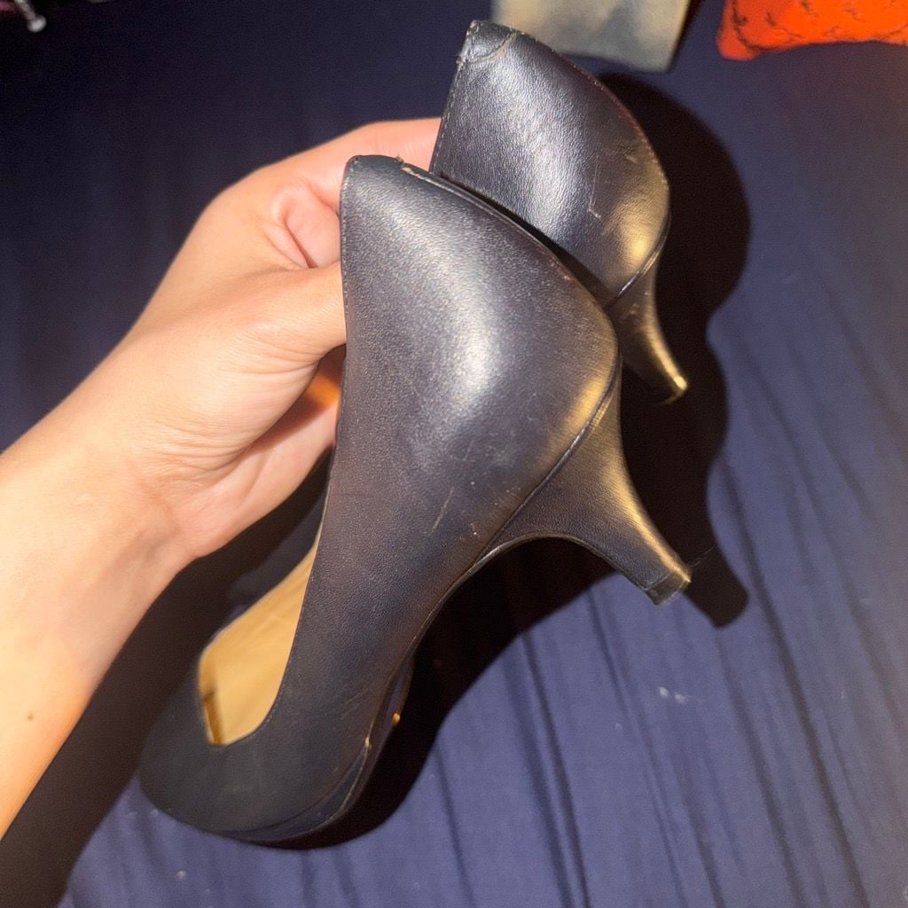 Cole Haan Nike Air Black Leather Heel 4
