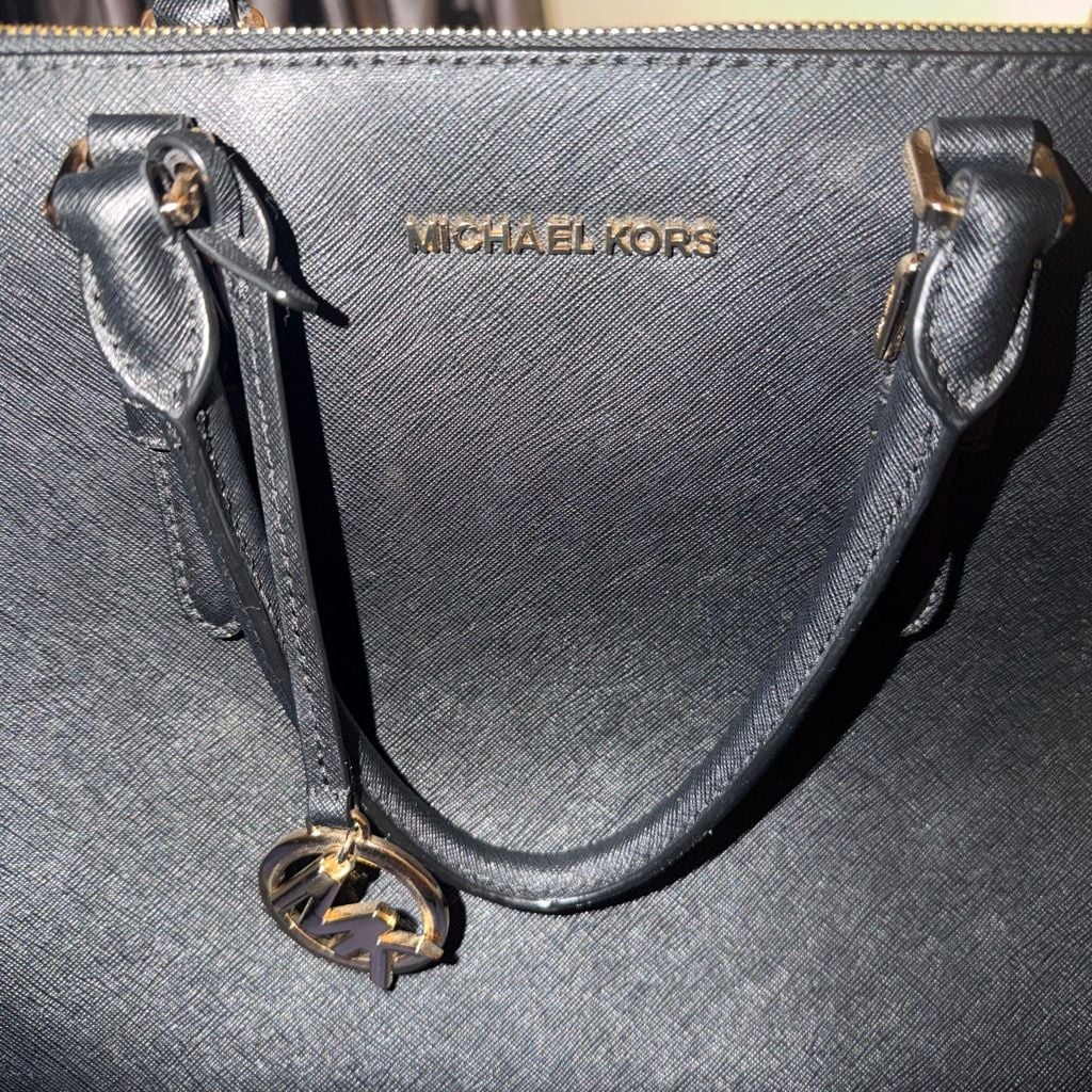 Michael Kors Saffiano Leather Dome Satchel Bag 3