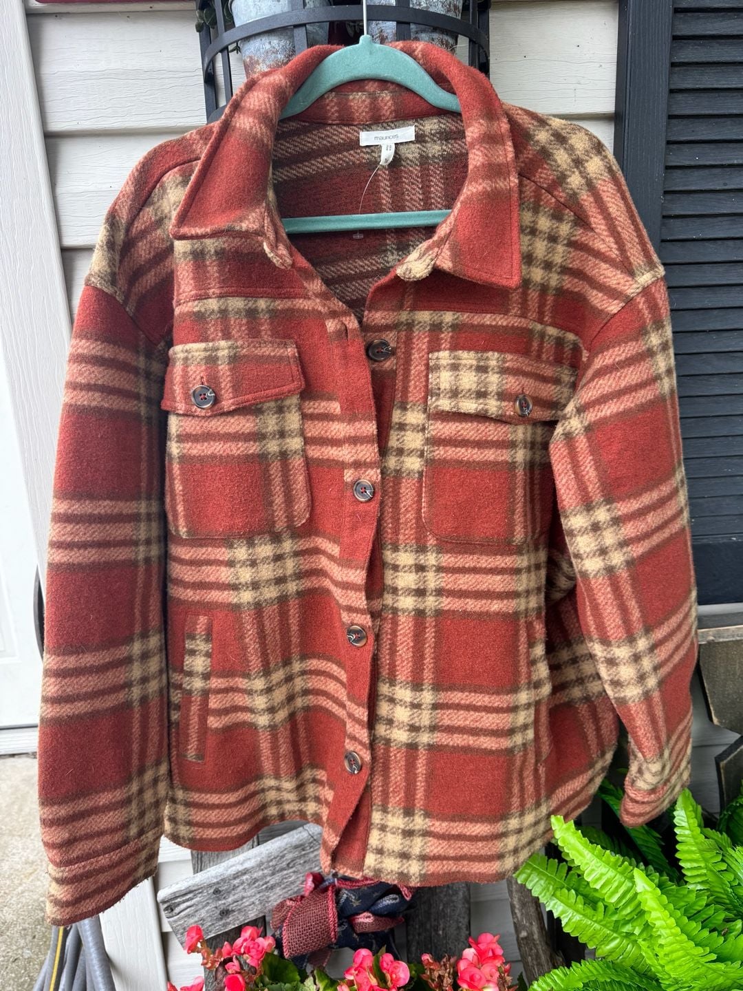 Maurices Women's Plaid Button-Front Shacket Jacket 2
