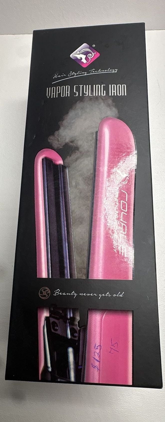 Ceramic Tourmaline Vapor Styling Hair Straightener with Argan Infusion Oil -Pink 1