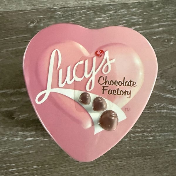 I Love Lucy Chocolate Factory Collectible Wristwatch in Heart-Shaped Tin