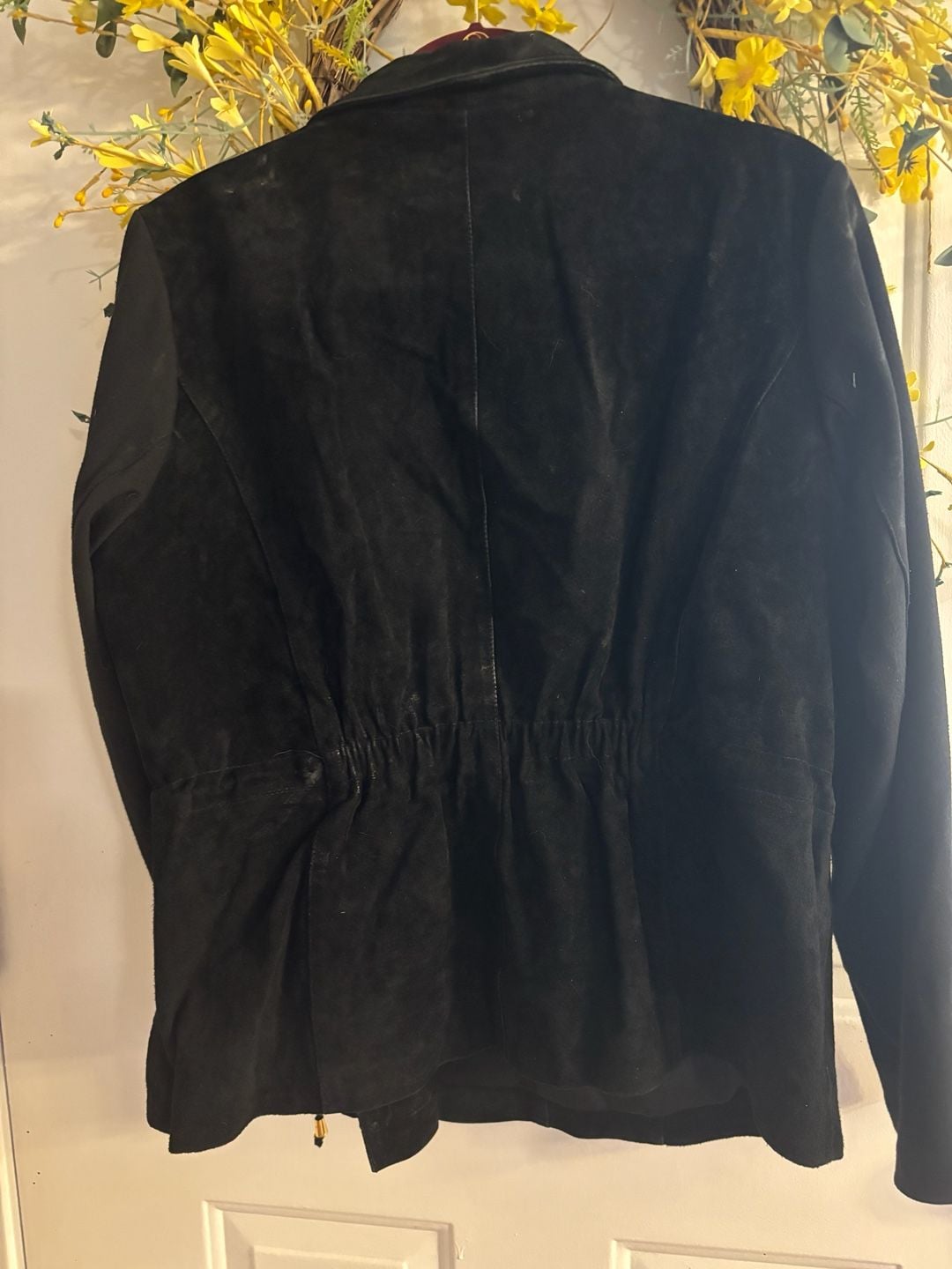 IMAN Global Chic Women's Black Suede Leather Asymmetrical Moto Jacket 6