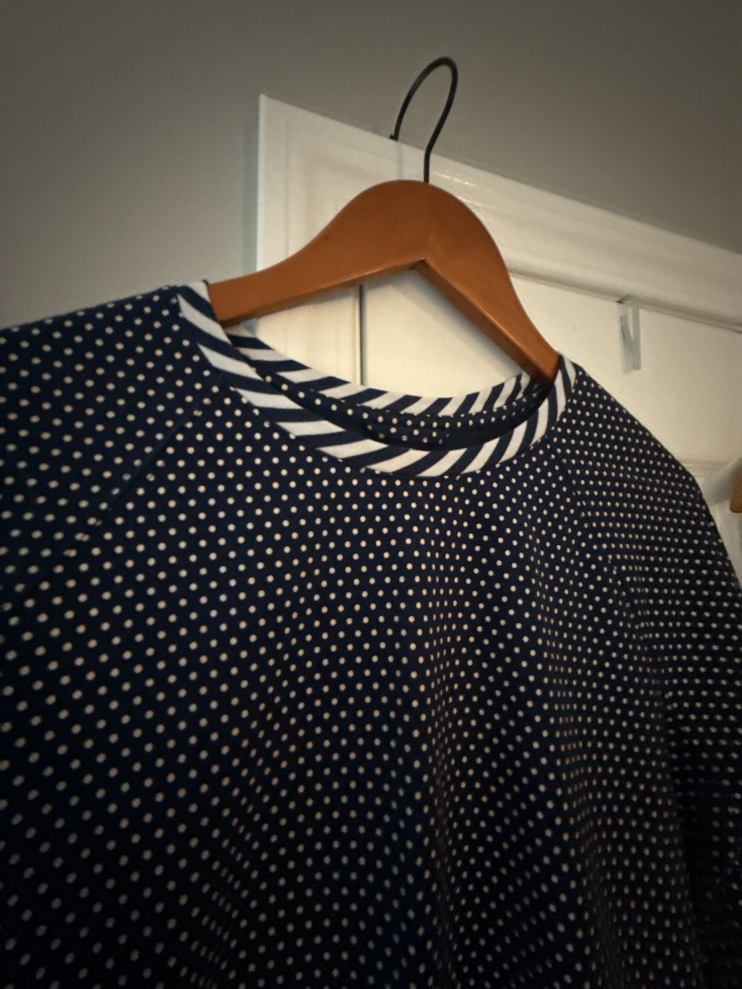 Lands' End Women's Navy Polka Dot 2-Piece Pajama Lounge Set 3