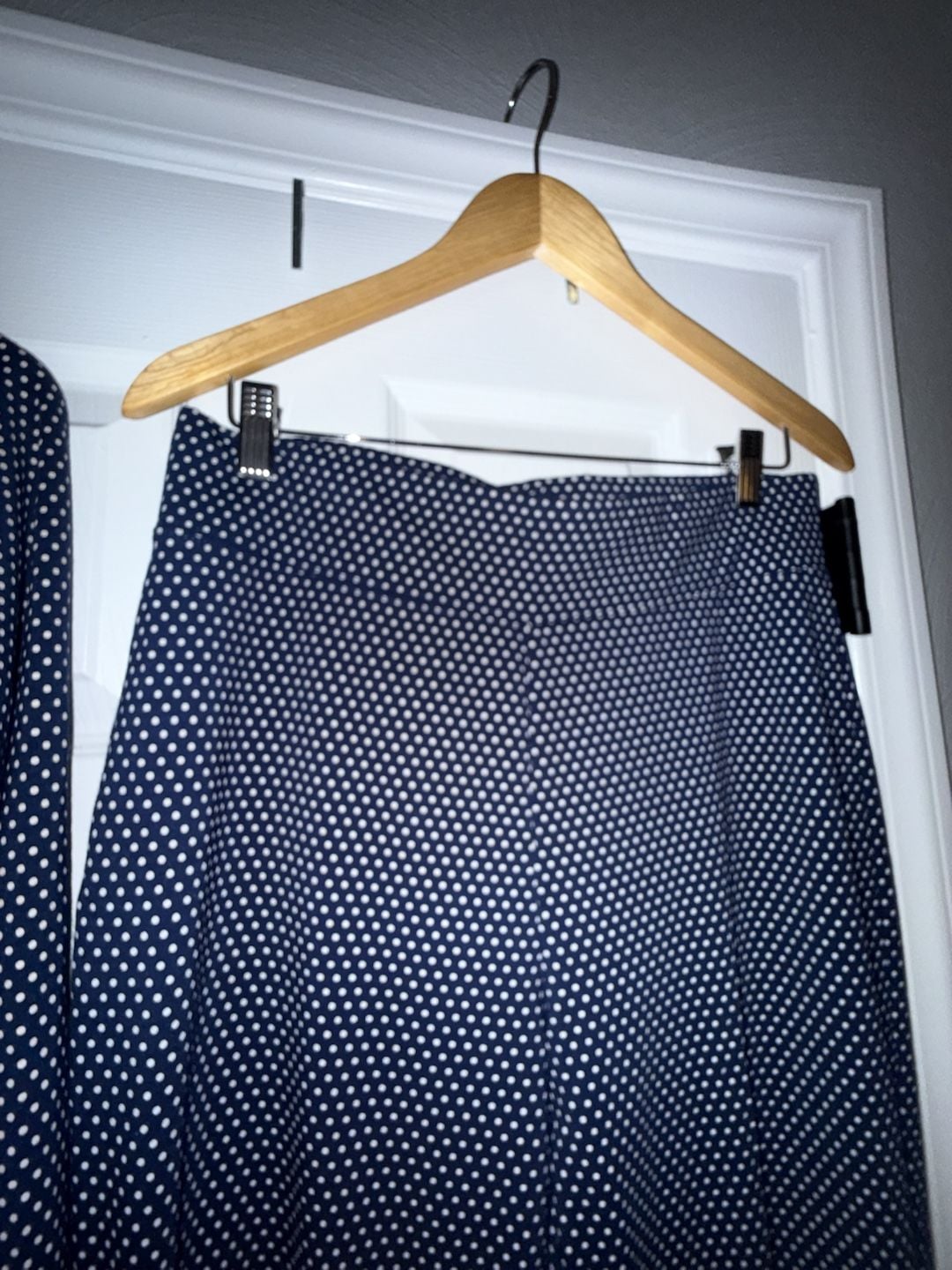 Lands' End Women's Navy Polka Dot 2-Piece Pajama Lounge Set 7