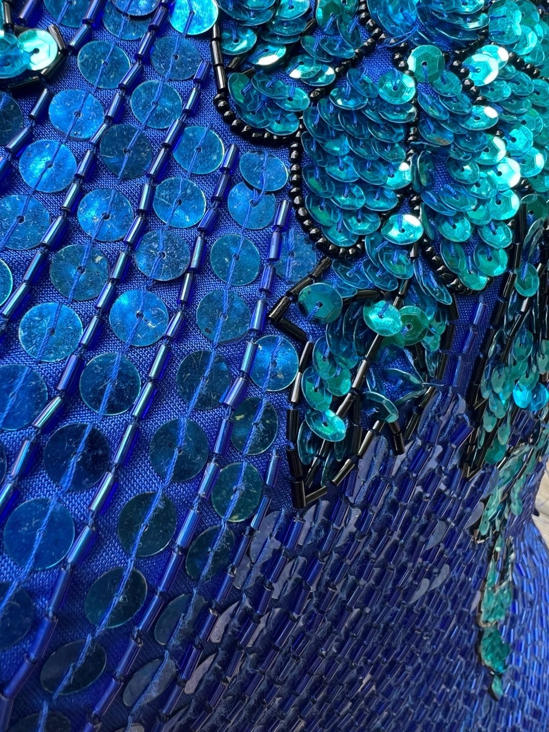 Vintage Nadine Hand Beaded Sequin Long Sleeve Dress 21