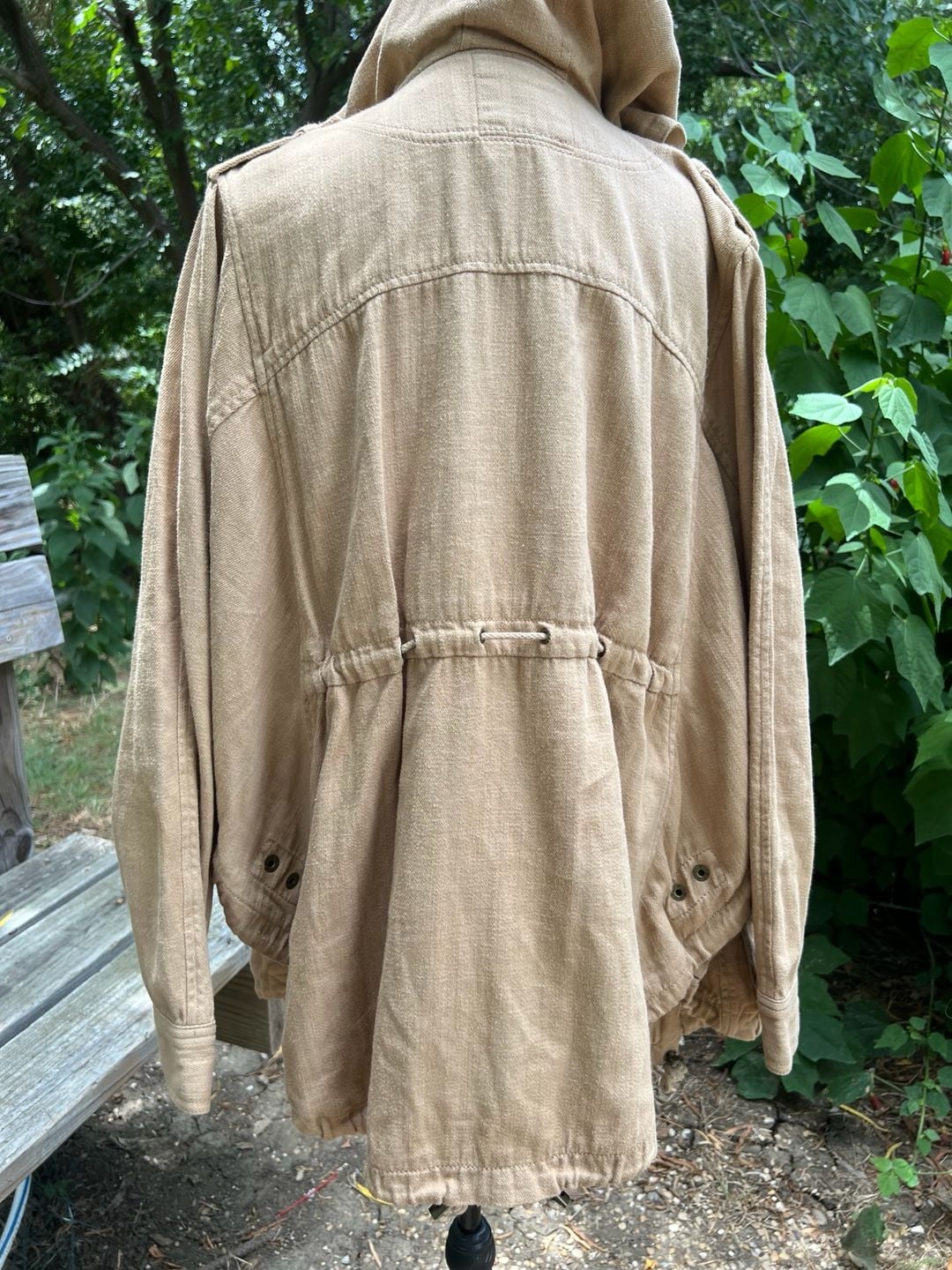 Free People Utility Field Jacket with Hood and Drawstring Waist 10
