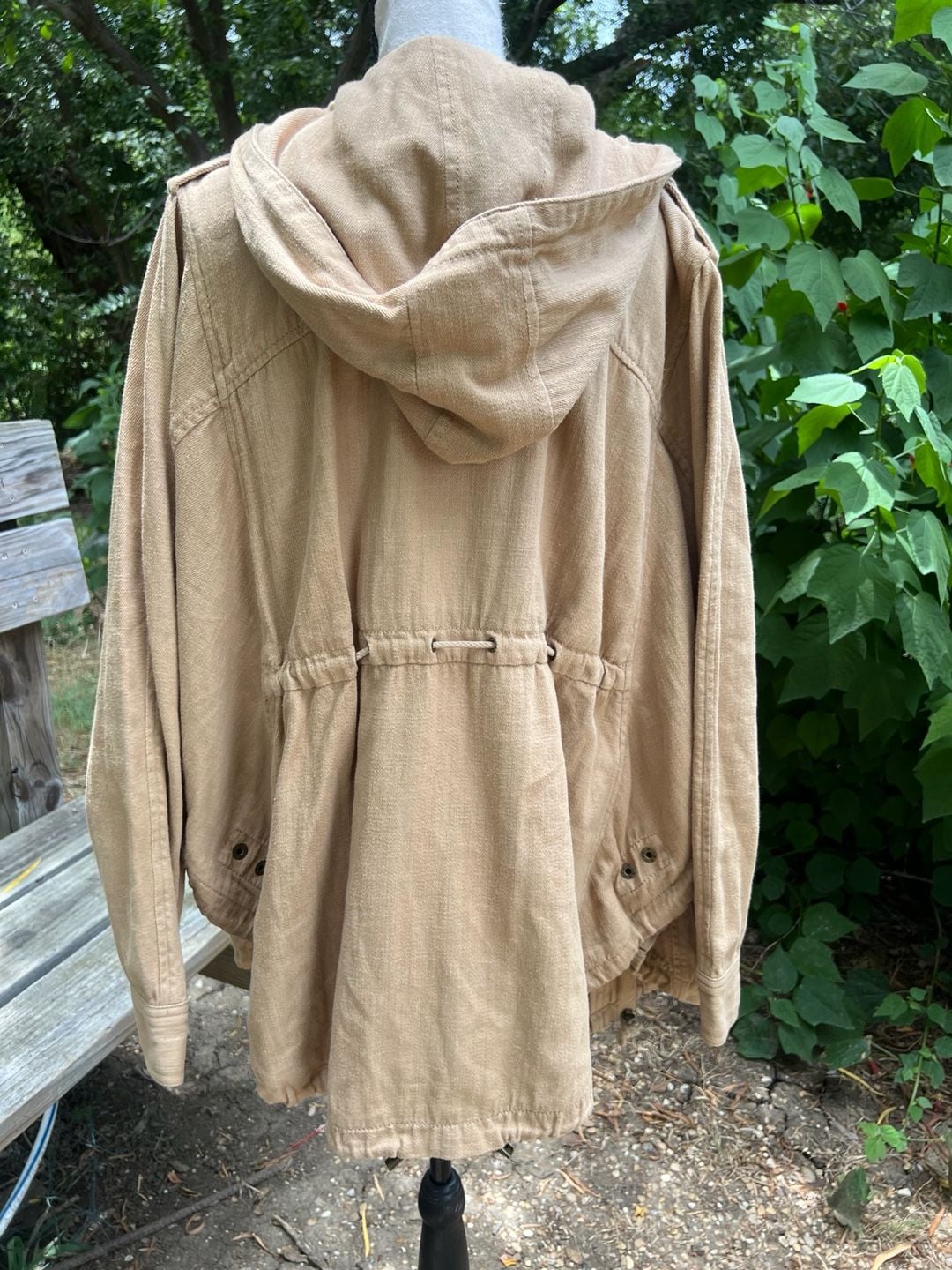 Free People Utility Field Jacket with Hood and Drawstring Waist 11