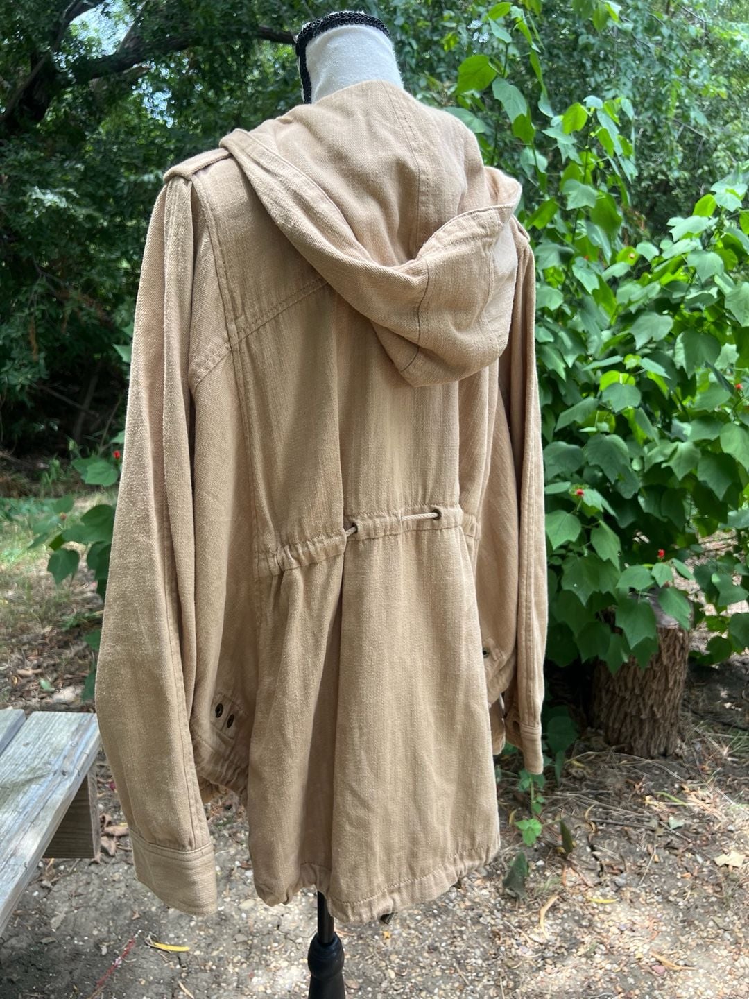 Free People Utility Field Jacket with Hood and Drawstring Waist 12