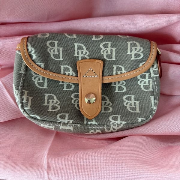 Dooney & Bourke Signature Monogram Jacquard Flap Wristlet