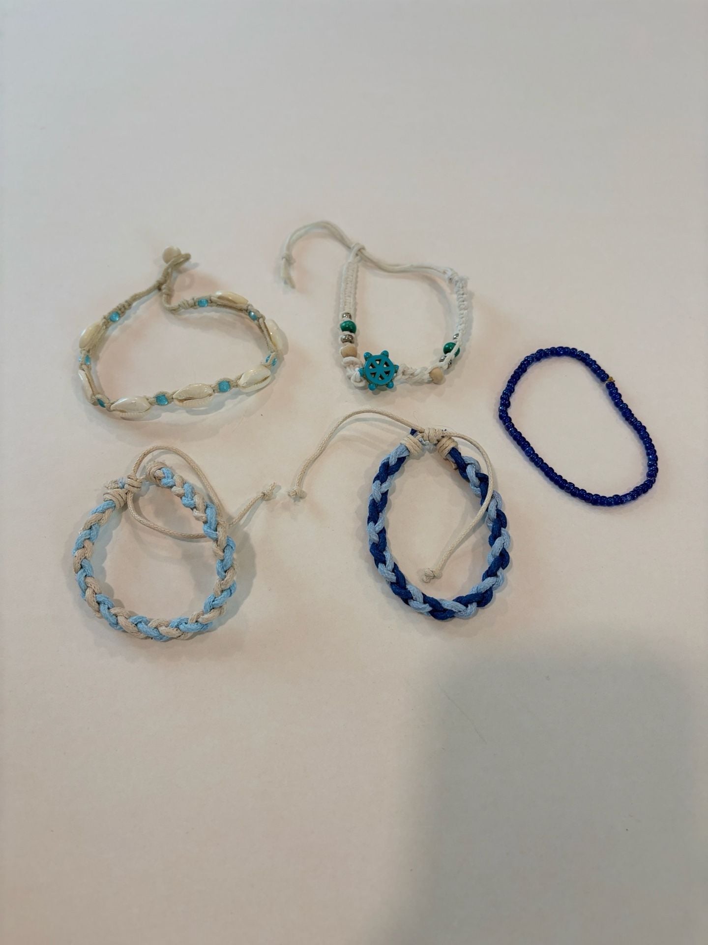 4 Piece Beach Style Bracelets, 1 Beach Style Anklet, and 1 Ring 1
