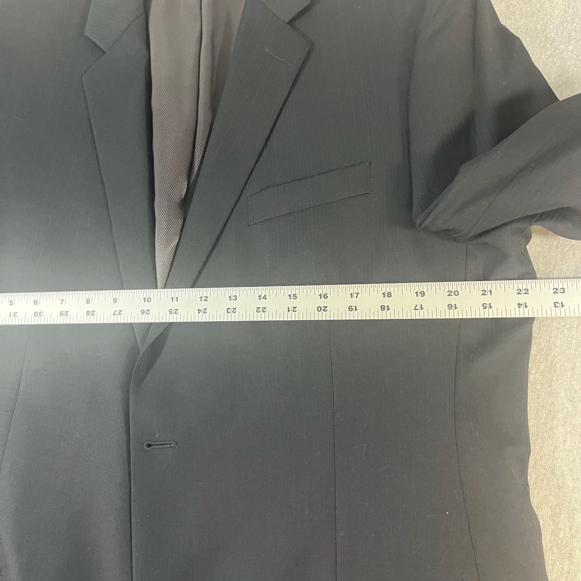 Alfani Men's Slim Fit Two-Button Suit Jacket in Black Striped Men’s 44L 2