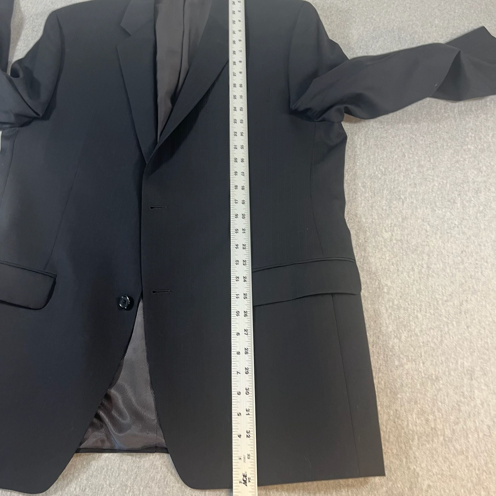Alfani Men's Slim Fit Two-Button Suit Jacket in Black Striped Men’s 44L 3