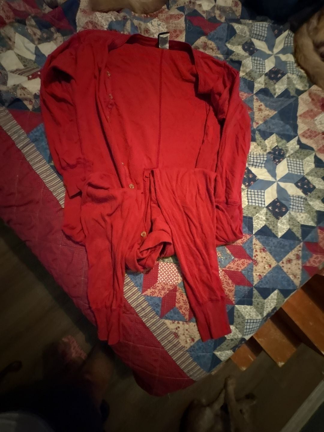 Duofold Long Johns Mens Small Red Thermal Union Suit One Piece USA Base Layer 1