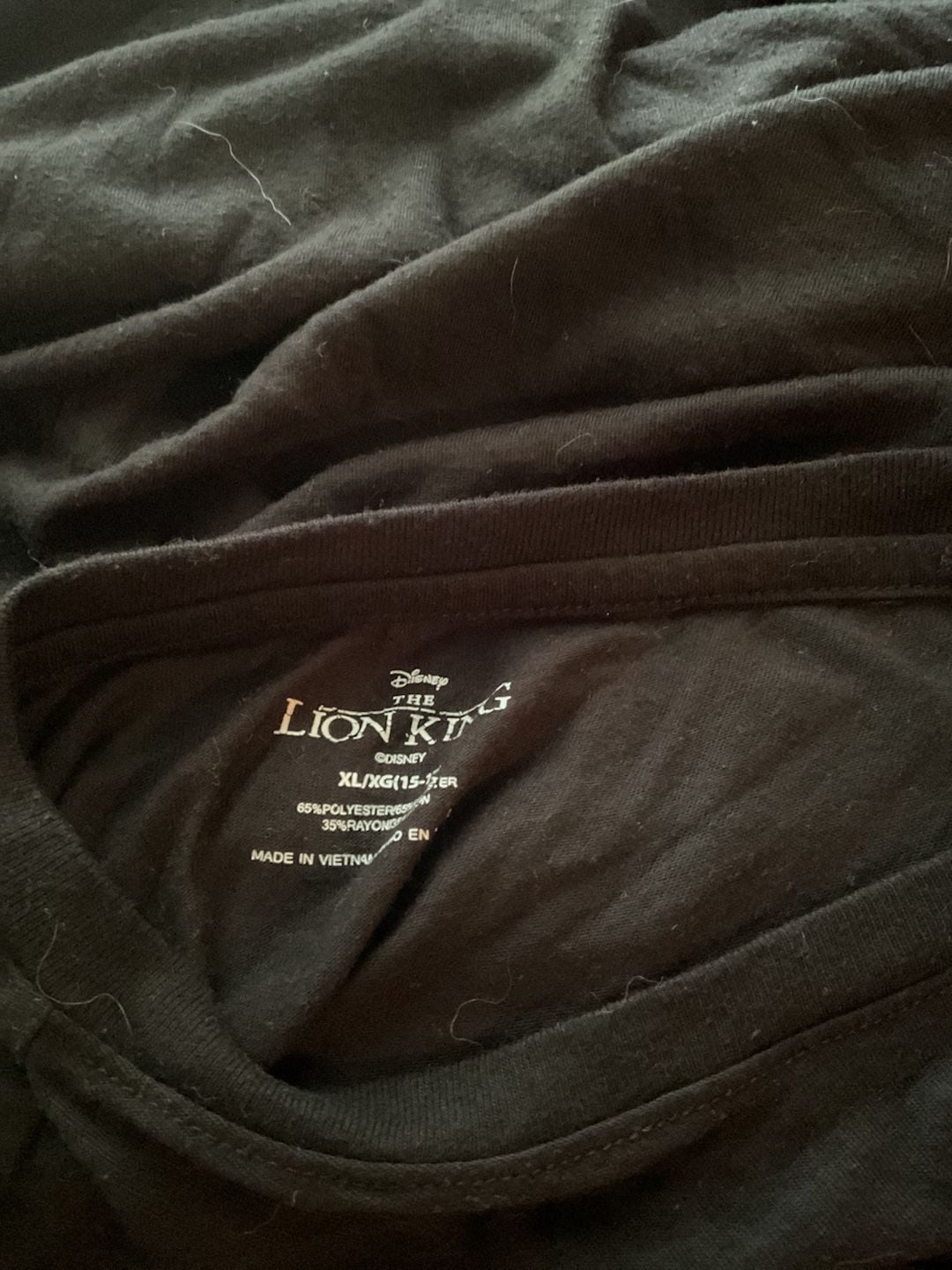 Lion King No Worries Womens Black Graphic T Shirt Size XL 3