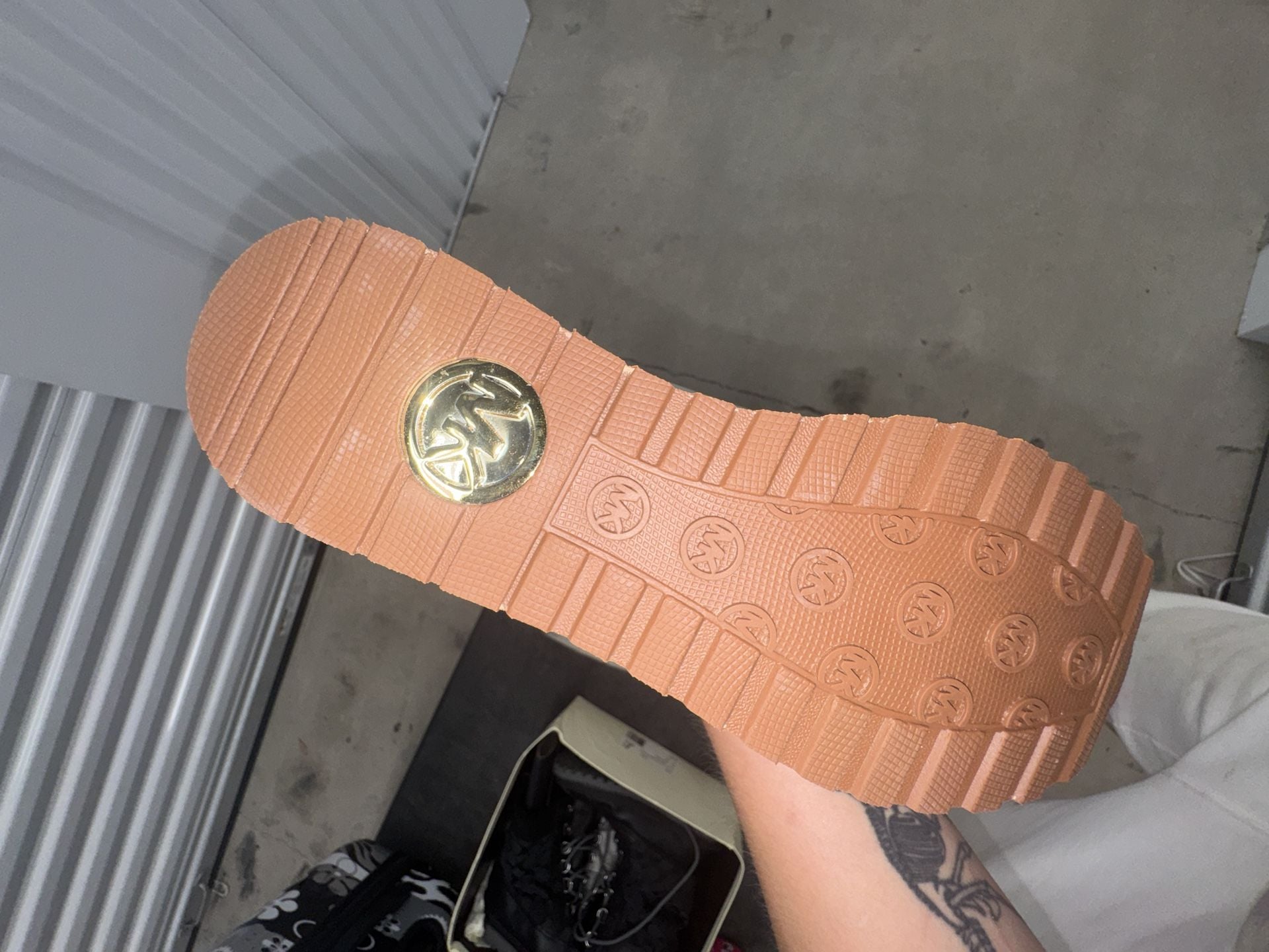 Michael Kors Maddy Tech Canvas Trainer Sneakers in Cream 5