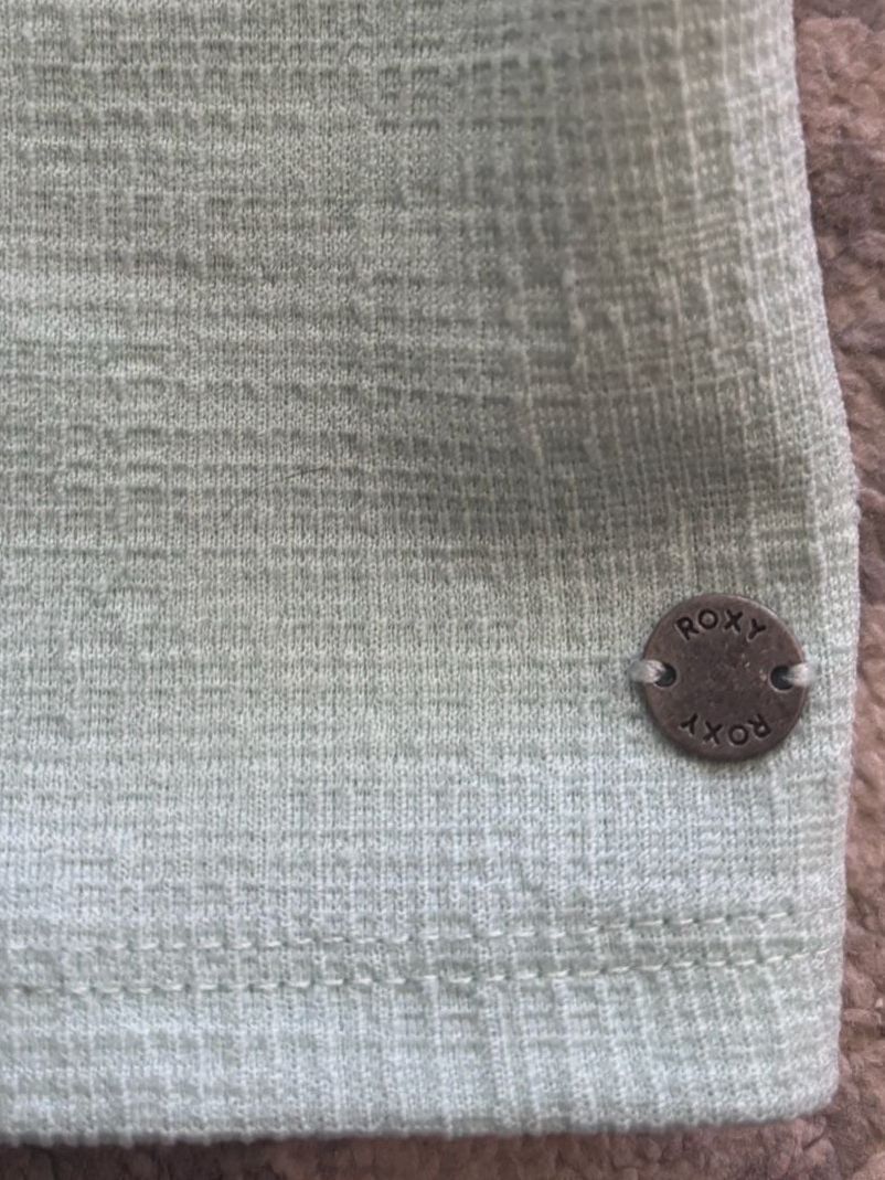 Roxy Good Keepsake Women's Mint Green Ribbed Crop Tank Top 2