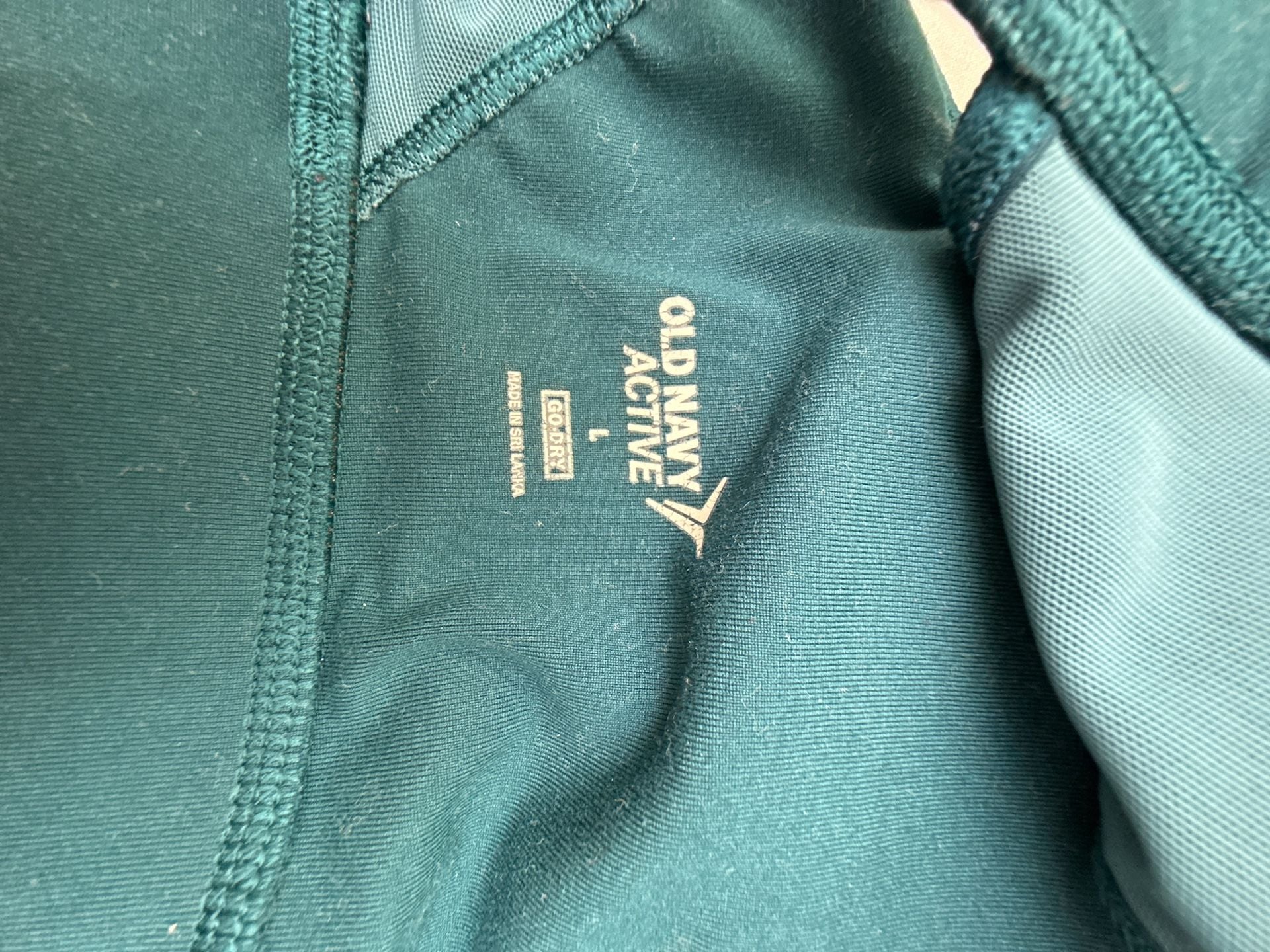 OLD NAVY ACTIVE TEAL MEDIUM SUPPORT LONG LINE MESH TRIM SPORTS BRA/SIZE XSMALL 4