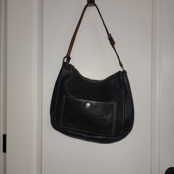 COACH💥LIMITED EDITION~VINTAGE💥Black Pebble Leather Chelsea Shoulder Bag