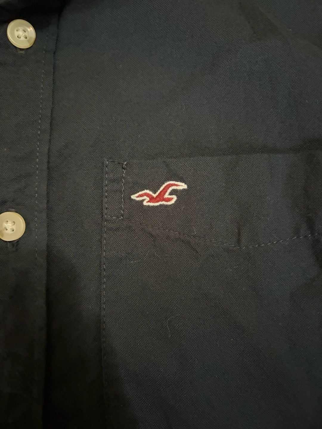 Hollister Men's Long Sleeve Button-Up Shirt in Black 4