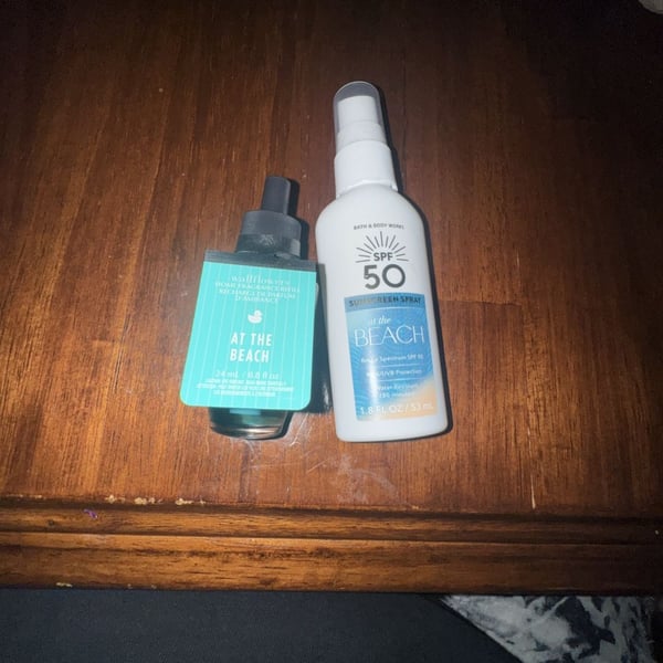 Bath & Body Works At The Beach Home Fragrance Refill and SPF 50 Sunscreen Spray Bundle
