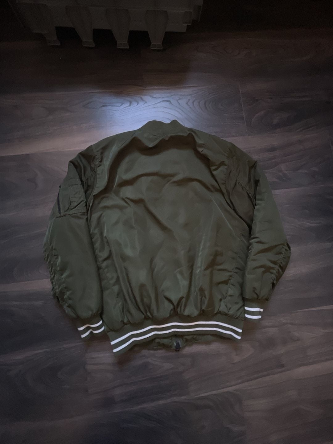 Undefeated Vandal MA-1 Bomber Jacket in Olive Green 9