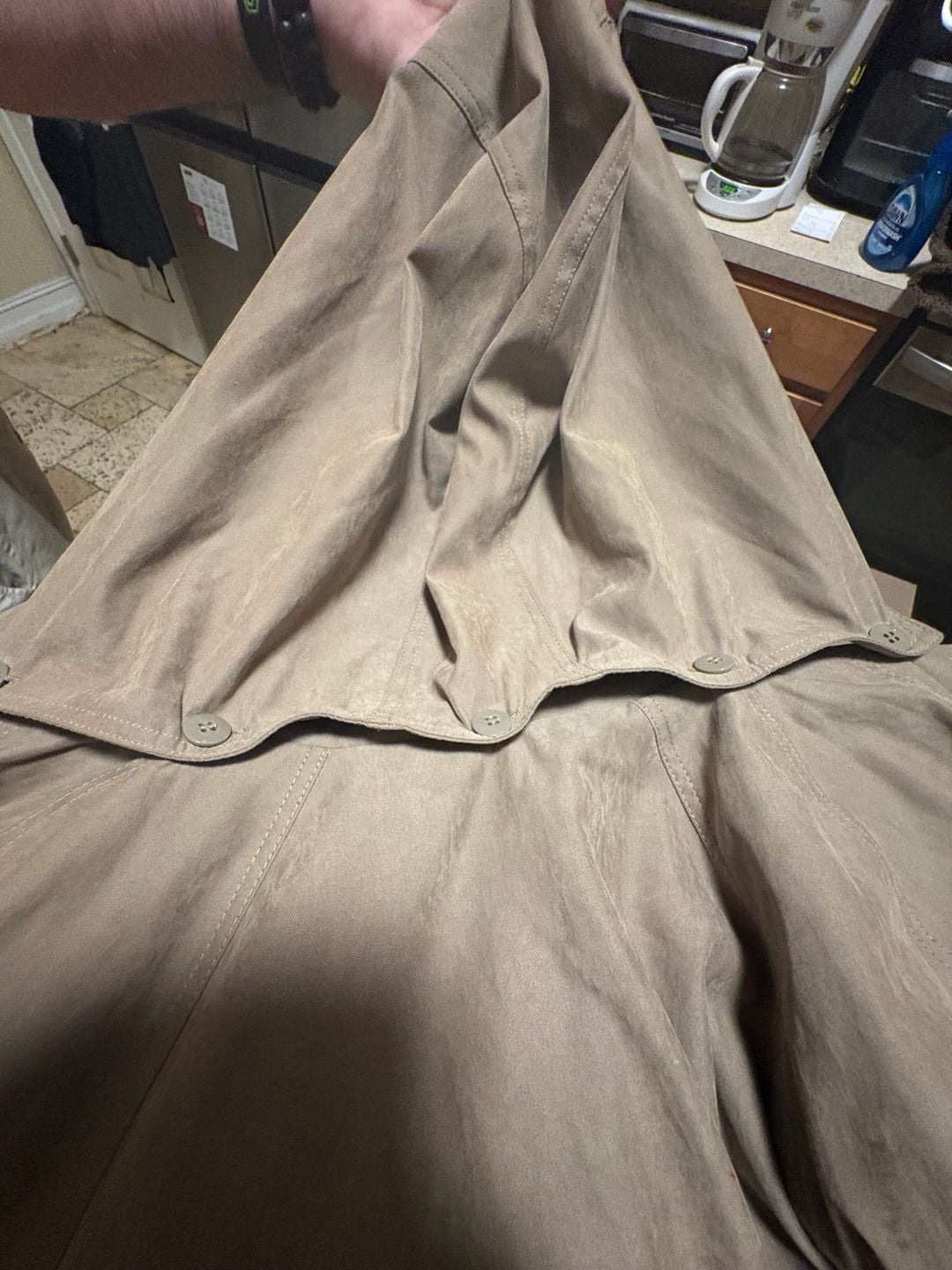 Fay Beige Hooded Utility Trench Coat with Detachable Liner 7
