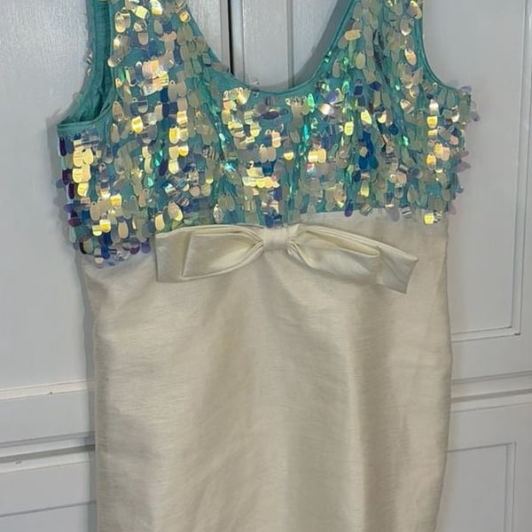 Kimchi Blue Urban Outfitters Sparkle Mermaid Bow Sequin Party Mini Dress M 