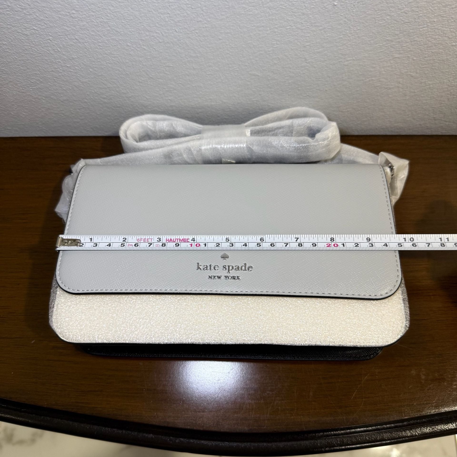Kate Spade New York Madison Flap Crossbody Bag in Platinum Grey Multi 7