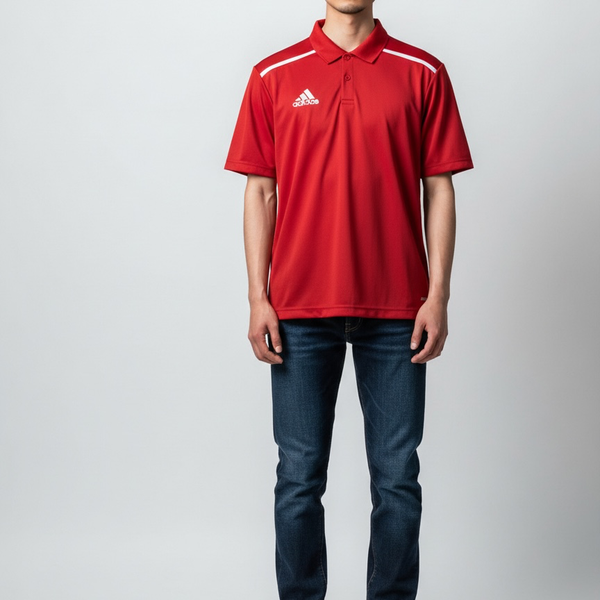 Adidas Men's Team Issue Performance Polo Shirt in Power Red