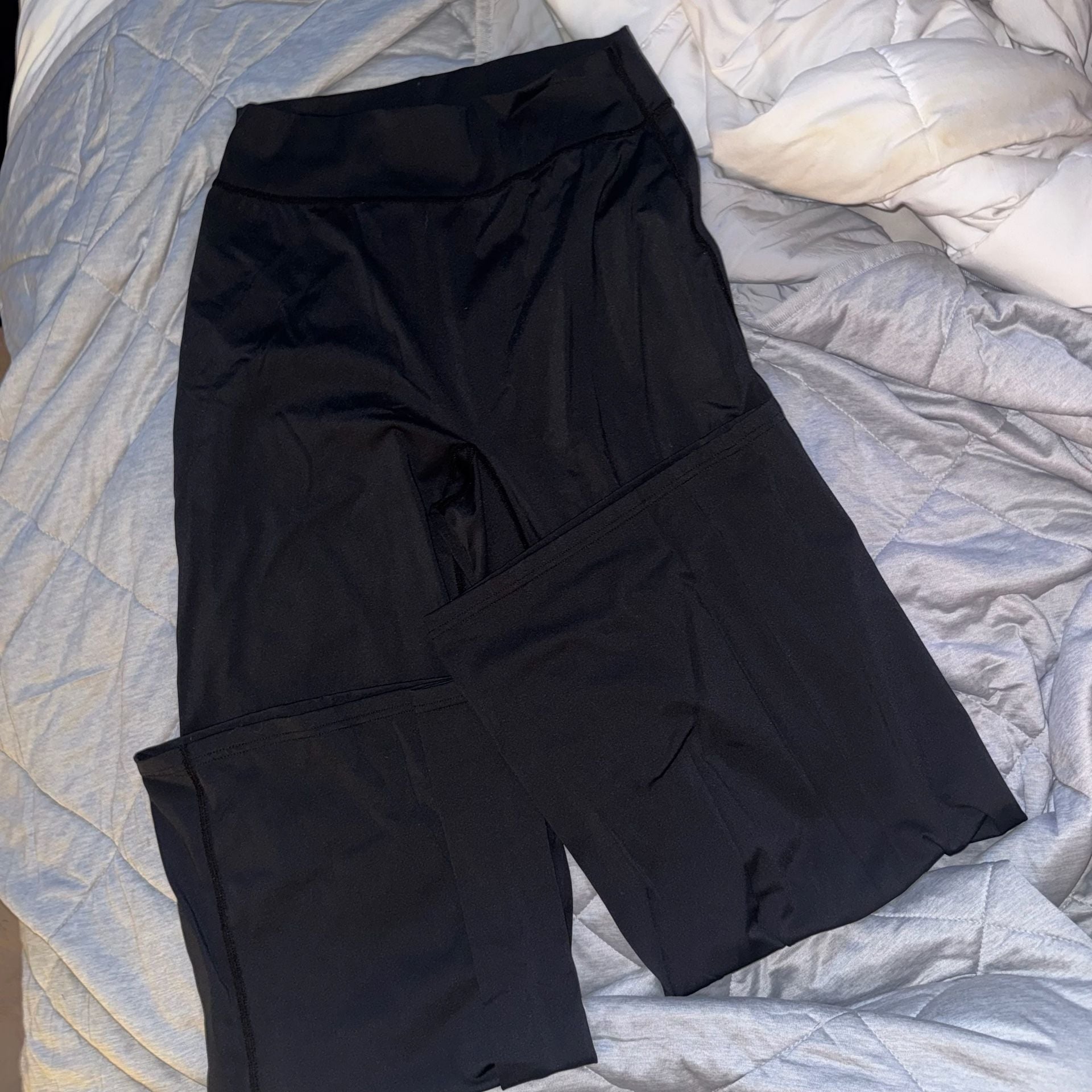 OQQ Women's High Waisted Yoga Flare Leggings Black 1