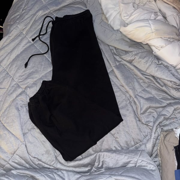 SKIMS Cotton Fleece Classic Straight Leg Sweatpants in Onyx
