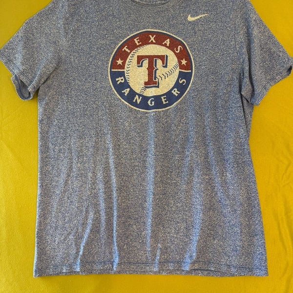 Nike MLB Texas Rangers Heather Blue Graphic T-Shirt