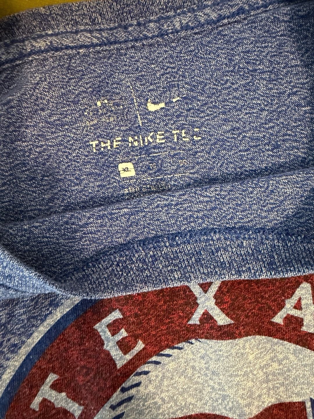 Nike MLB Texas Rangers Heather Blue Graphic T-Shirt 3