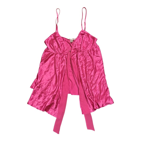 Victoria's Secret Vintage Y2K Hot Pink Satin Babydoll Chemise