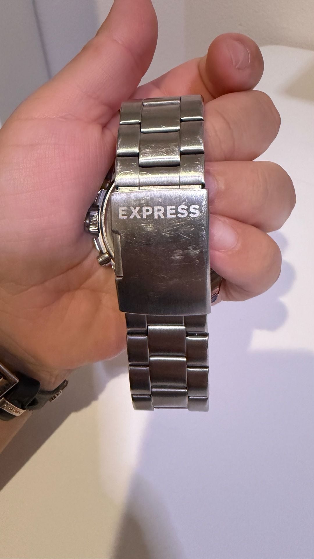 Express Men's Chronograph Silver-Tone Stainless Steel Watch FMDEX028S 5