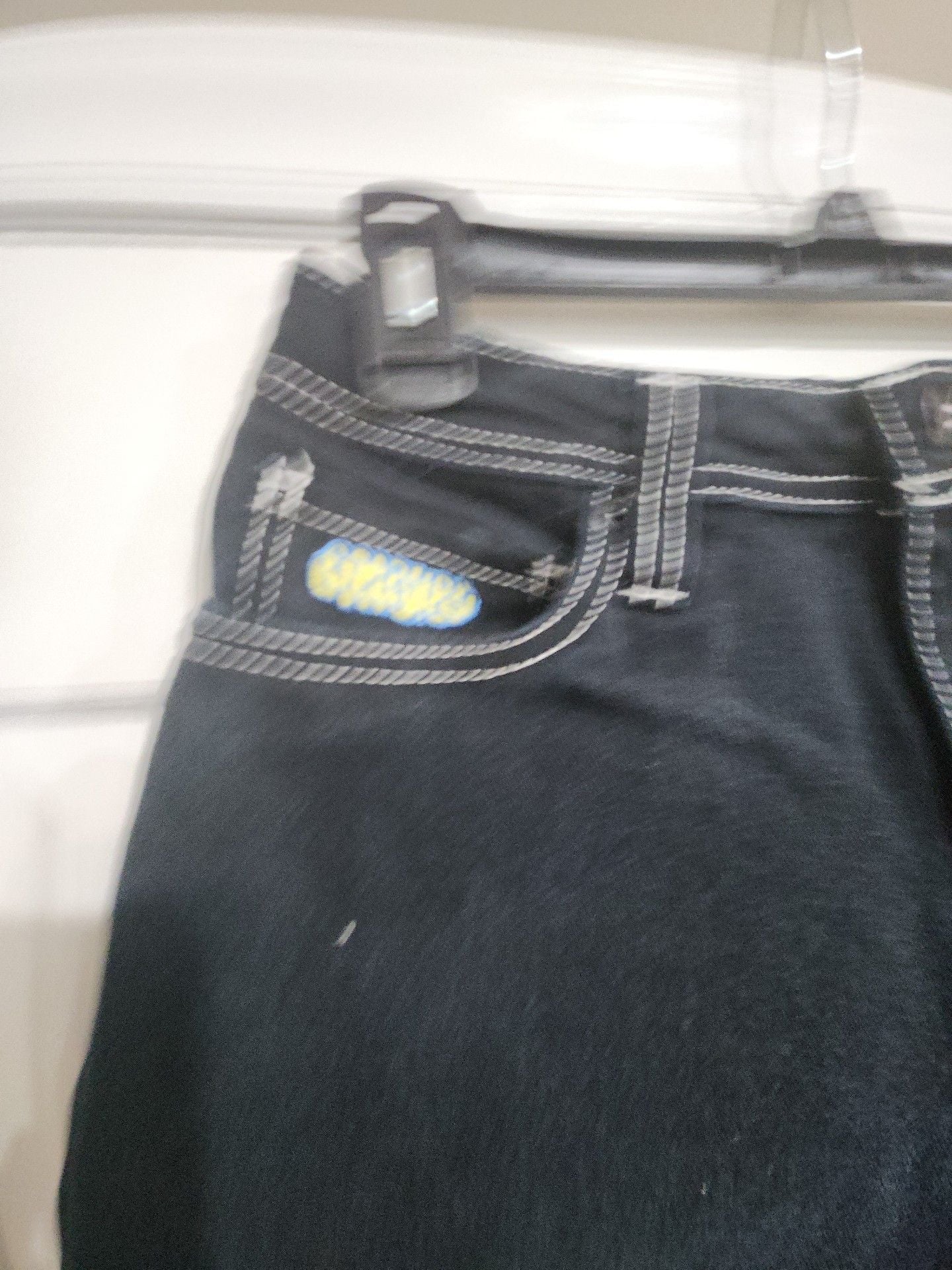 Empyre Boys Black Denim Skate Shorts with Fire Hydrant Graphic 3