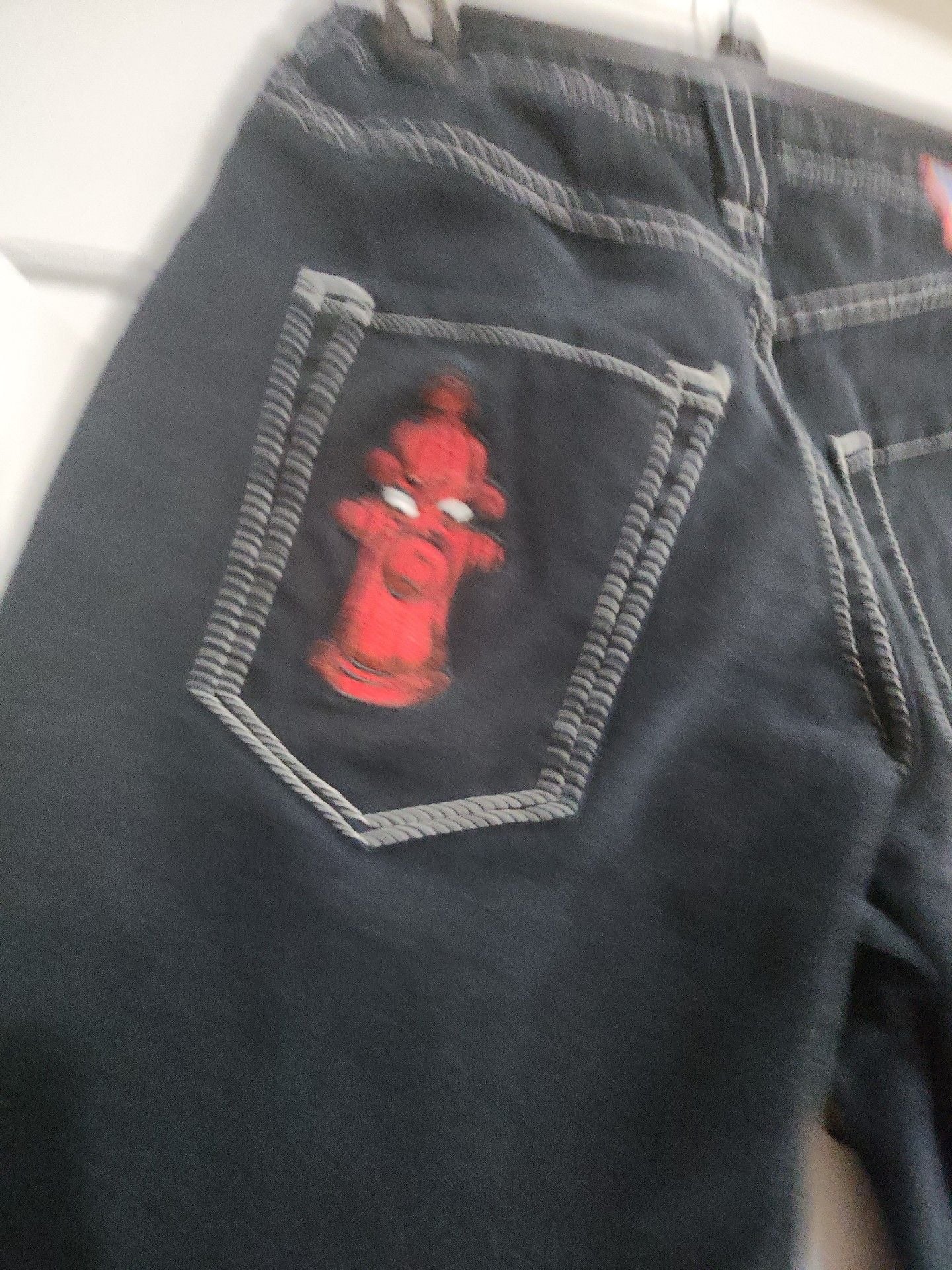 Empyre Boys Black Denim Skate Shorts with Fire Hydrant Graphic 6