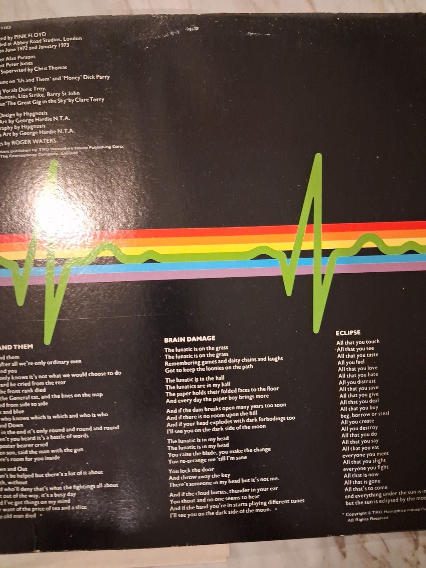 Pink Floyd The Dark Side of the Moon Vinyl LP (1973 US Pressing, SMAS-11163) 3
