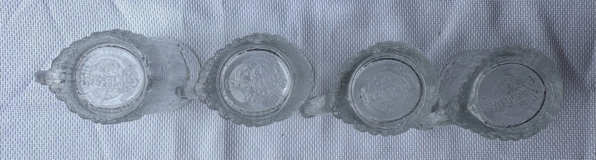 Set of 4 Vintage 1993 McDonald's The Flintstones Treemendous Glass Mugs 4