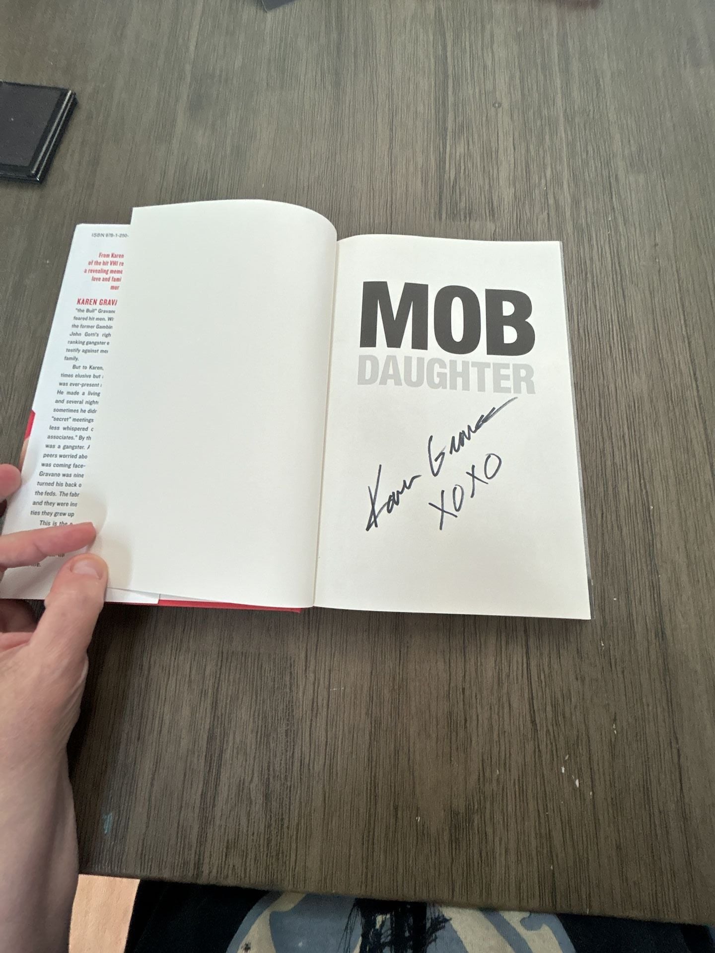 Mob Daughter by K. Gravano (Autographed Hardcover) 2