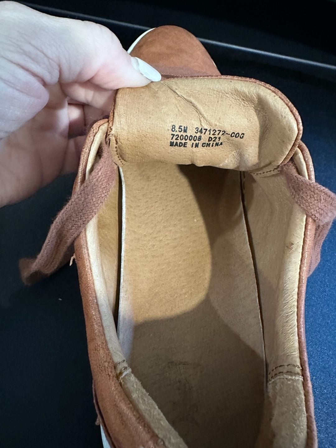 Frye Ivy Low Lace Sneakers in Cognac Leather 7
