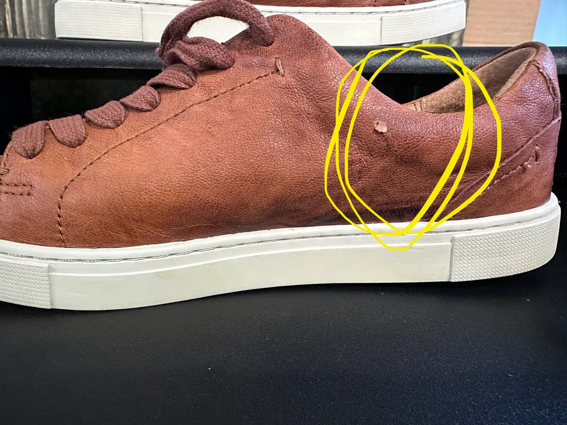 Frye Ivy Low Lace Sneakers in Cognac Leather 8