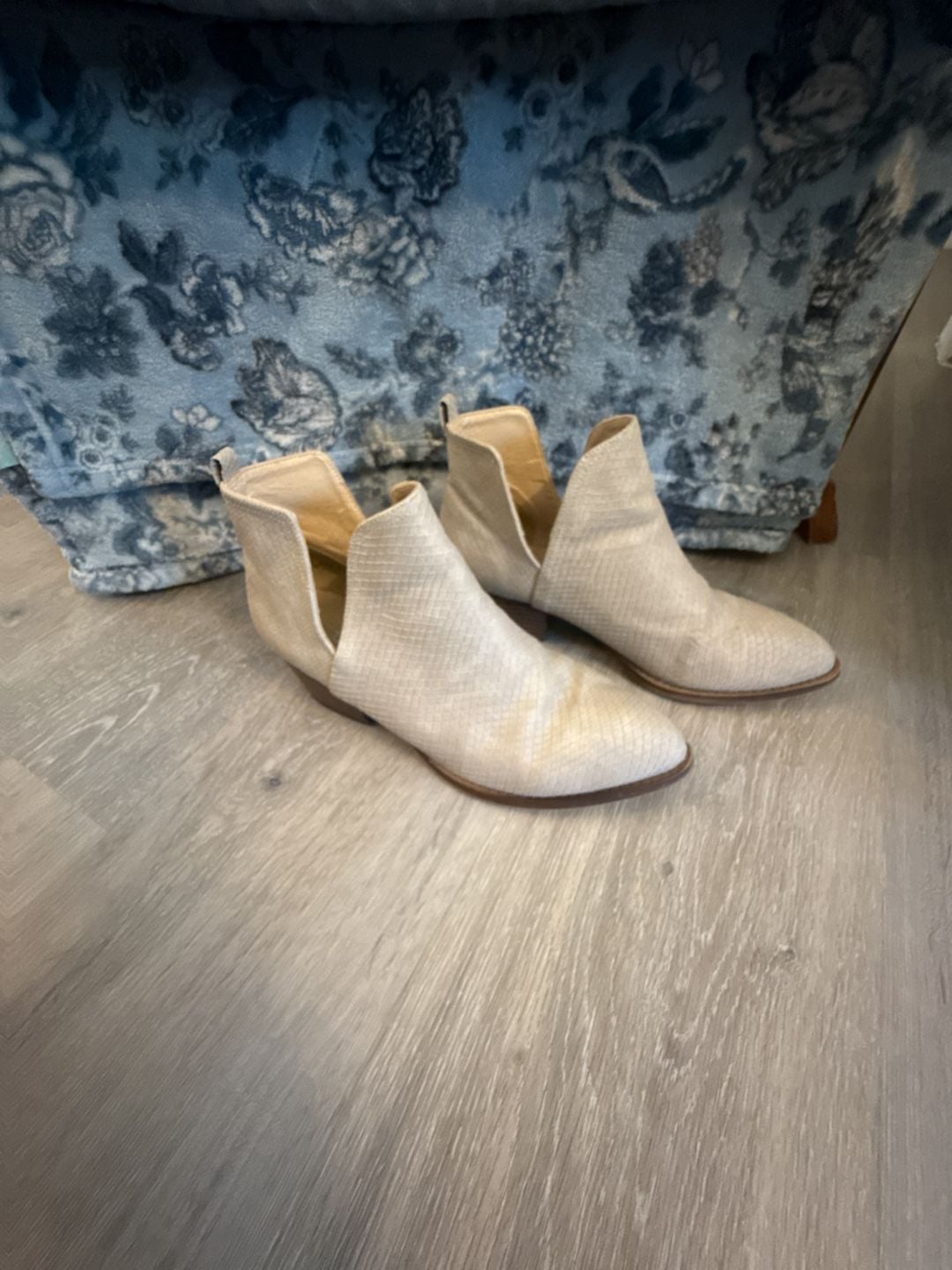 CL by Laundry Snakeskin Print Ankle Booties 2