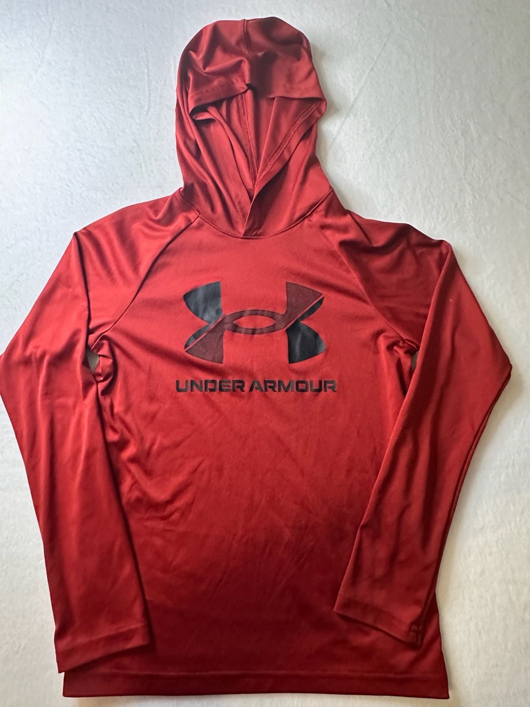 Under Armour Youth Boys Tech Big Logo Lightweight Hooded Pullover Red Size Medium 2