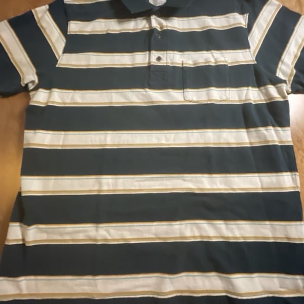 Old Navy Vintage Polo Men's Striped Short Sleeve Shirt with Pocket XL