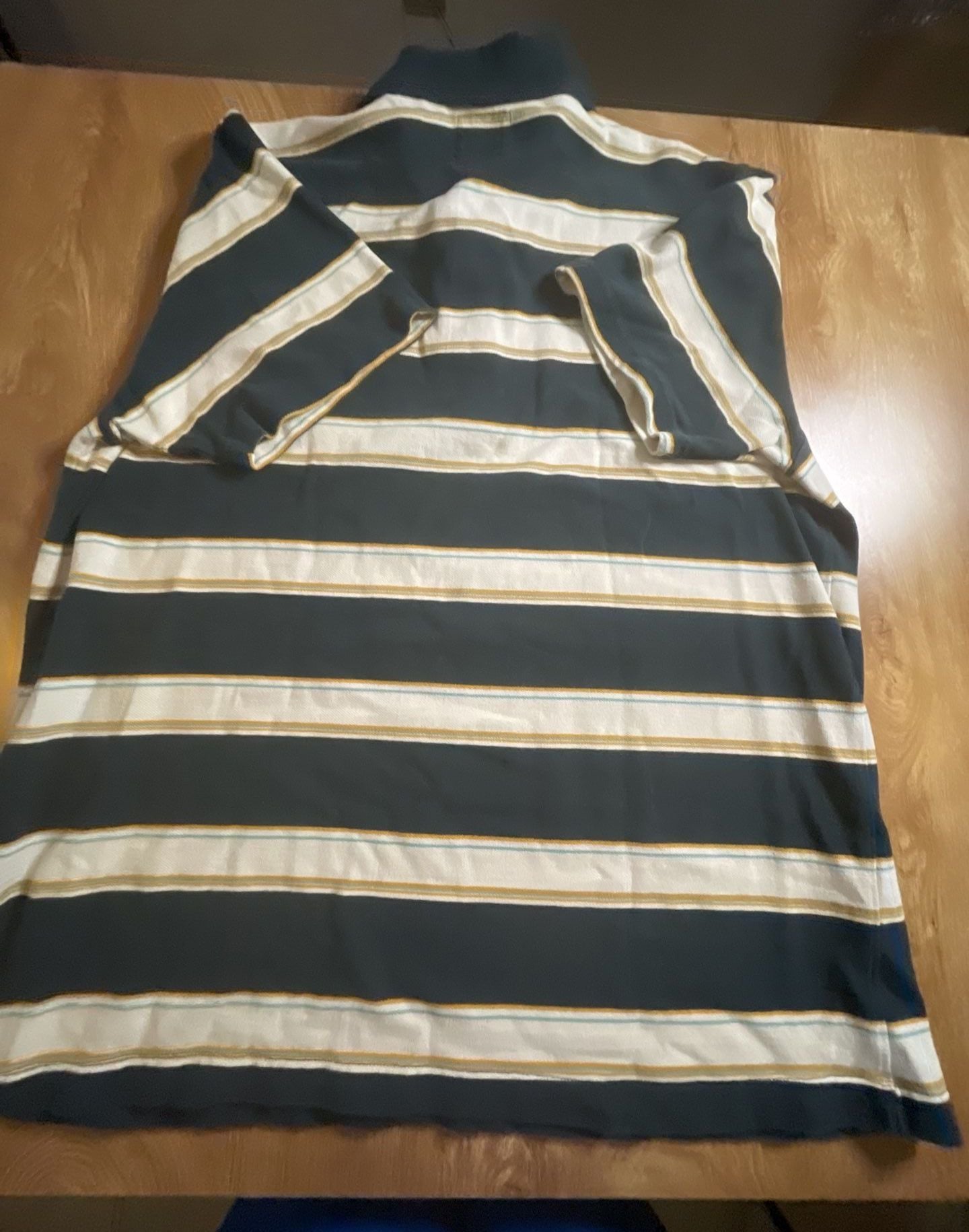 Old Navy Vintage Polo Men's Striped Short Sleeve Shirt with Pocket XL 2