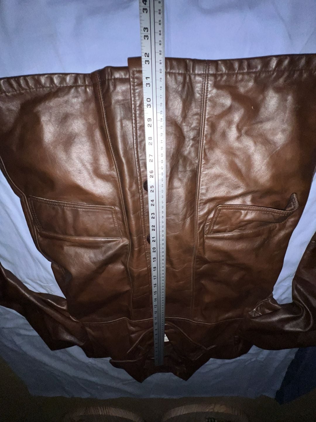Vintage It's a Holiday Brown Leather Mid-Length Jacket with Removable Faux Fur Lining 6