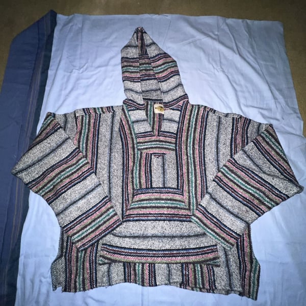 Earth Ragz Multicolored Striped Baja Hoodie Pullover