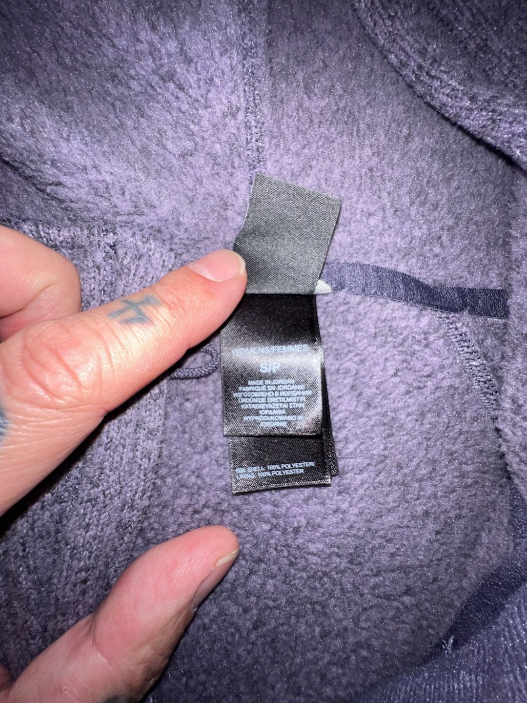 The North Face Women's Heathered Purple Pullover Hoodie with Button Placket 5